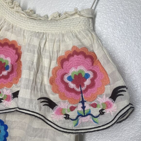 Plenty by Tracy Reese Dress Womens Small Embroidered Floral Boho Summer Pockets - Picture 9 of 16